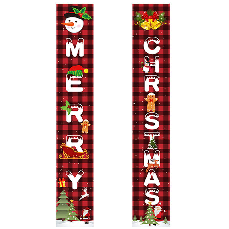 Christmas Banner For Front Door Merry Xmas Porch Banner