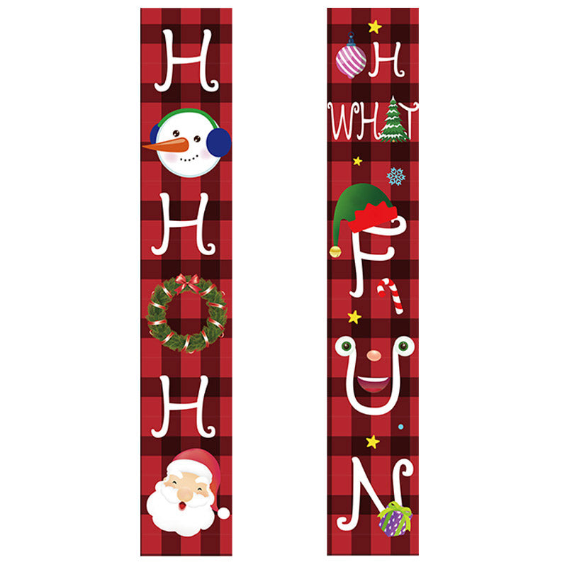 Christmas Banner For Front Door Merry Xmas Porch Banner