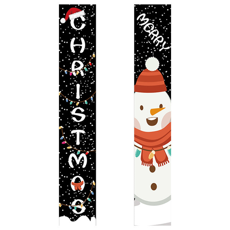 Christmas Banner For Front Door Merry Xmas Porch Banner