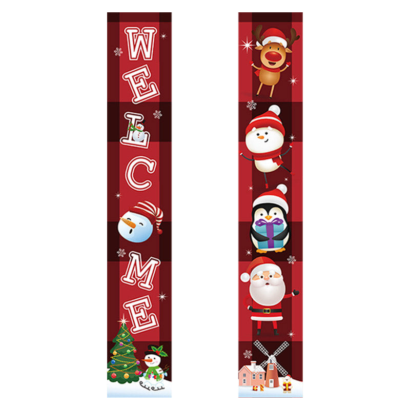 Christmas Banner For Front Door Merry Xmas Porch Banner