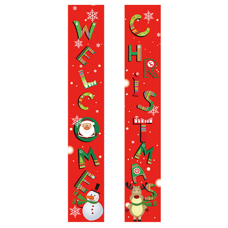 Christmas Banner For Front Door Merry Xmas Porch Banner