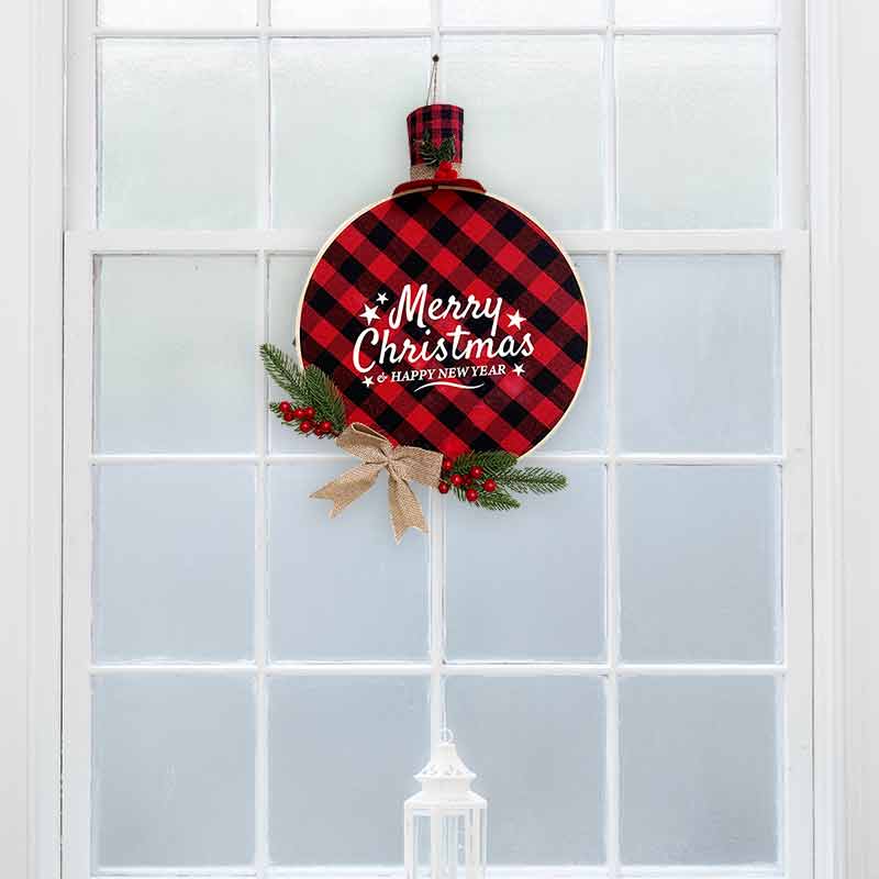 Christmas Decoration Snowman Hat Tree Hanger Door Wreath