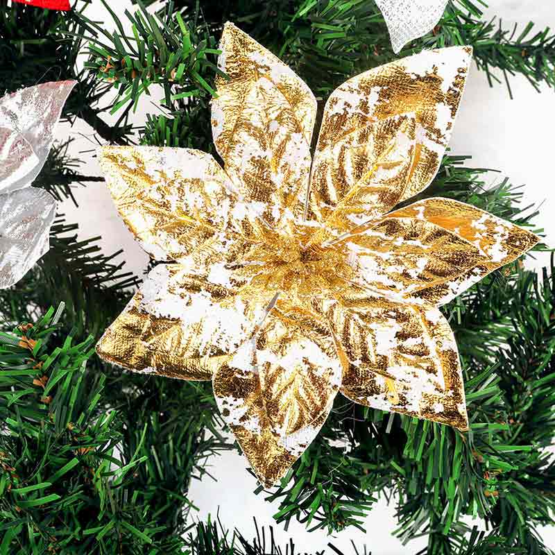 Christmas Poinsettia Flower Artificial Christmas Decor