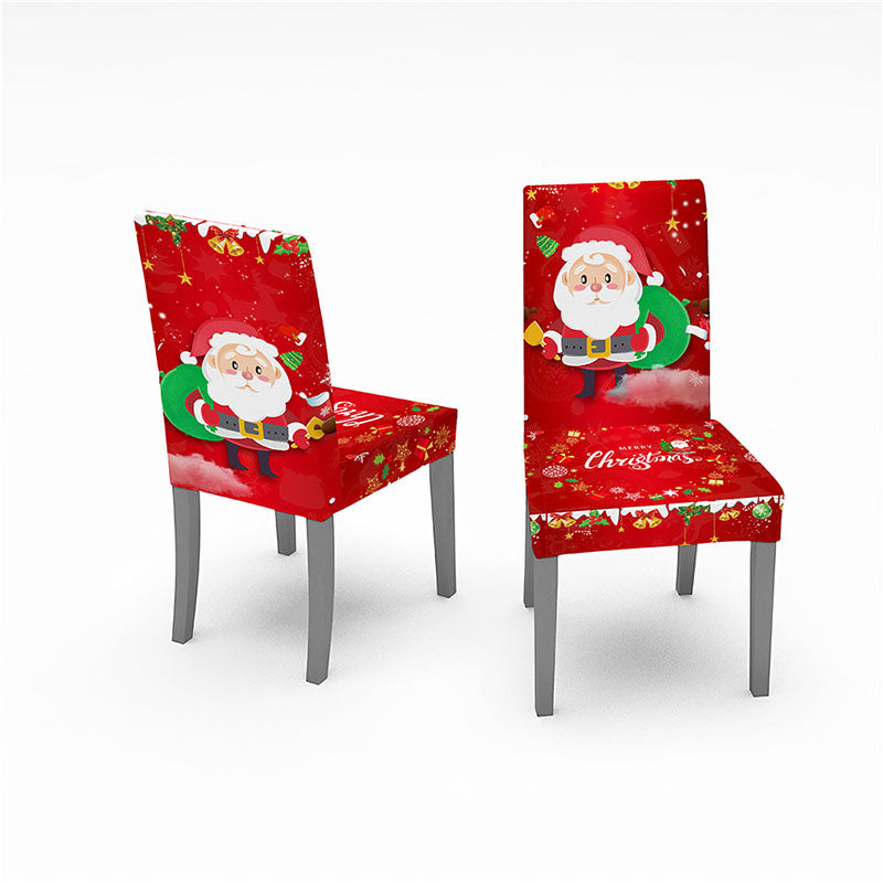 Christmas Tablecloths Santa Claus Chair Cover Decor