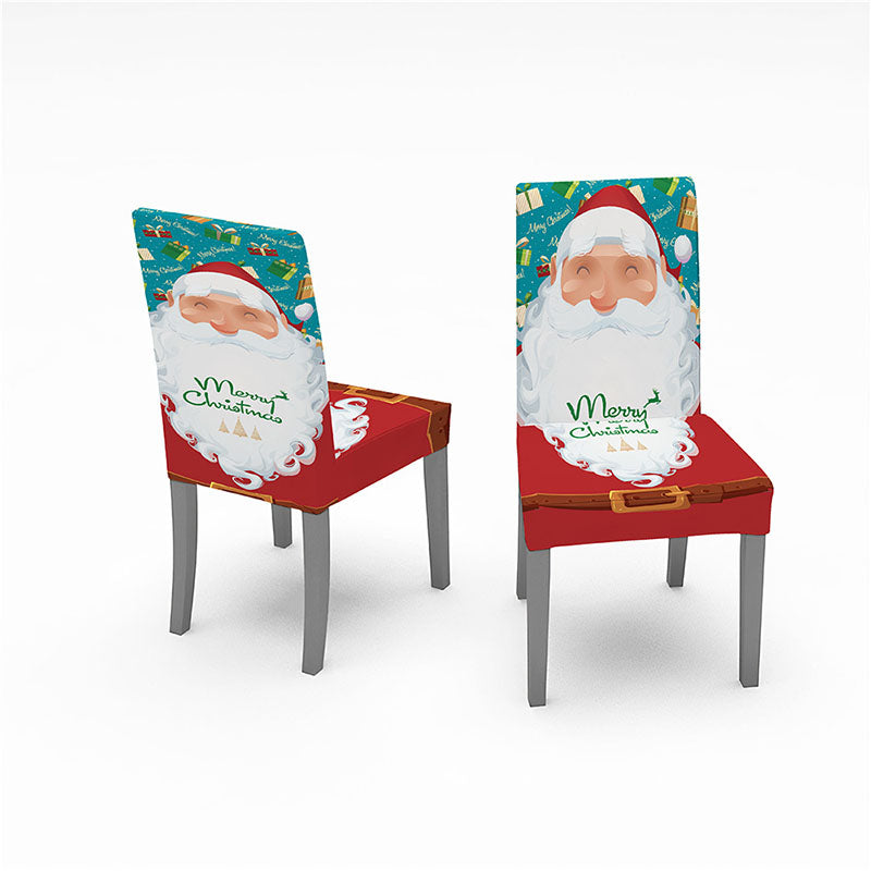 Christmas Tablecloths Santa Claus Chair Cover Decor