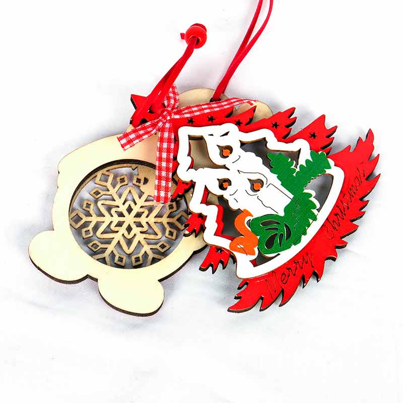 Christmas Tree Decor Charm Carving Ornament Hangers