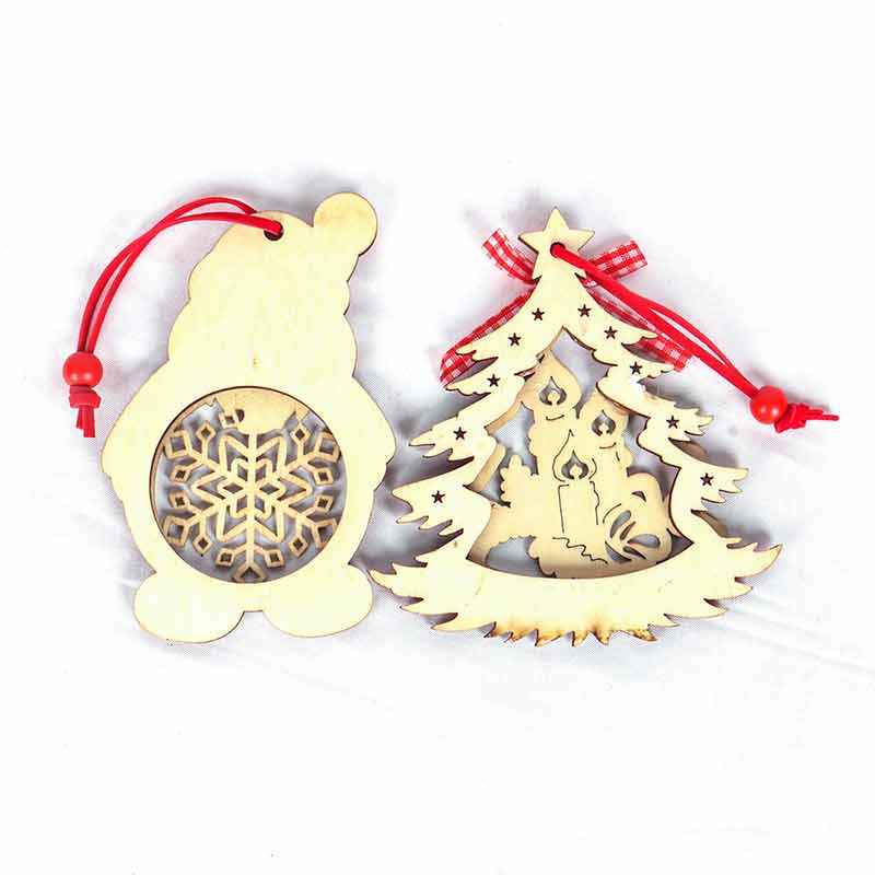 Christmas Tree Decor Charm Carving Ornament Hangers