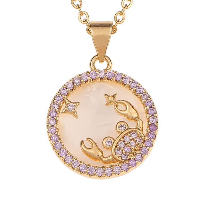 Constellation Pendant with Zircon For Mom Zodiac Necklace