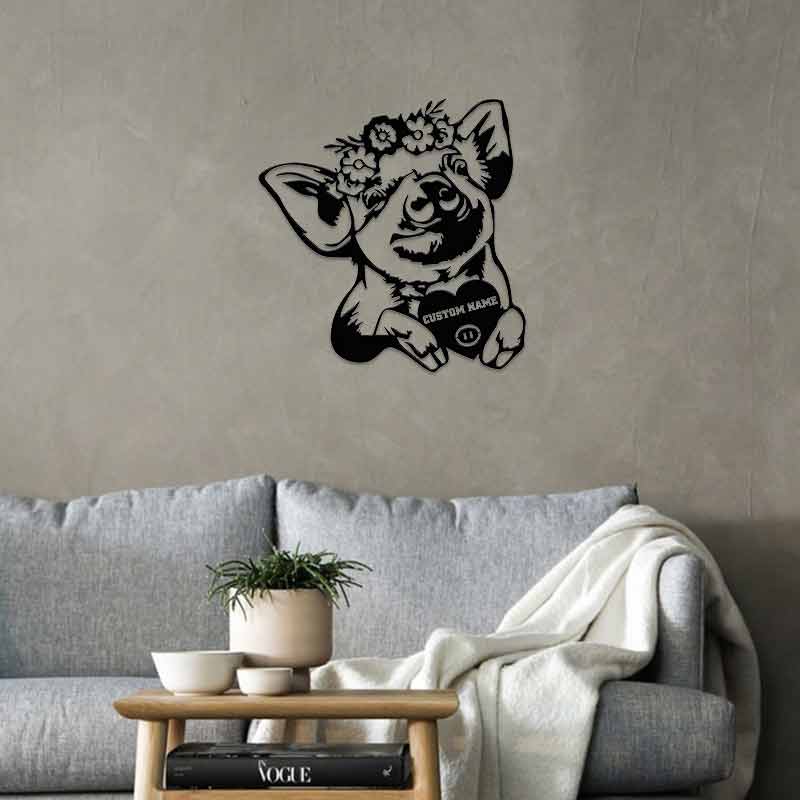 Custom Animals Portrait Cute Pig Garden Art Sculpture