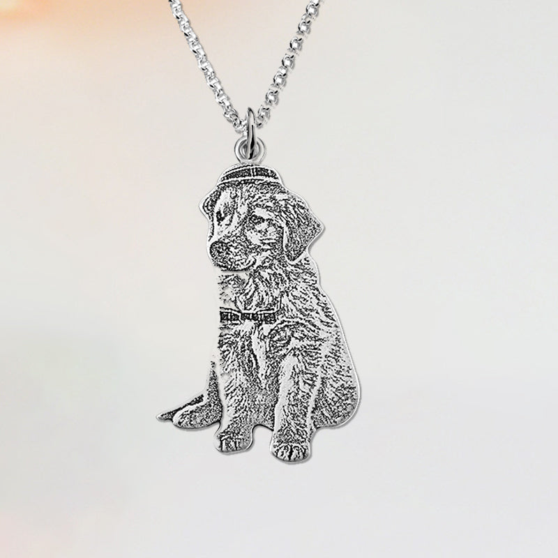 Custom Pet Photo Pendant Personalized Jewelry Pet Figure Necklace