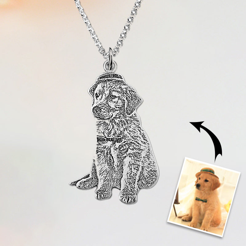 Custom Pet Photo Pendant Personalized Jewelry Pet Figure Necklace