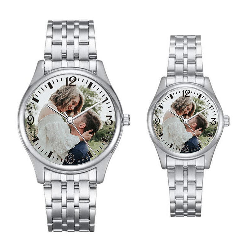 Custom Photo Wristwatch Couple Watch Personalized Quartz Watch for Men & Women