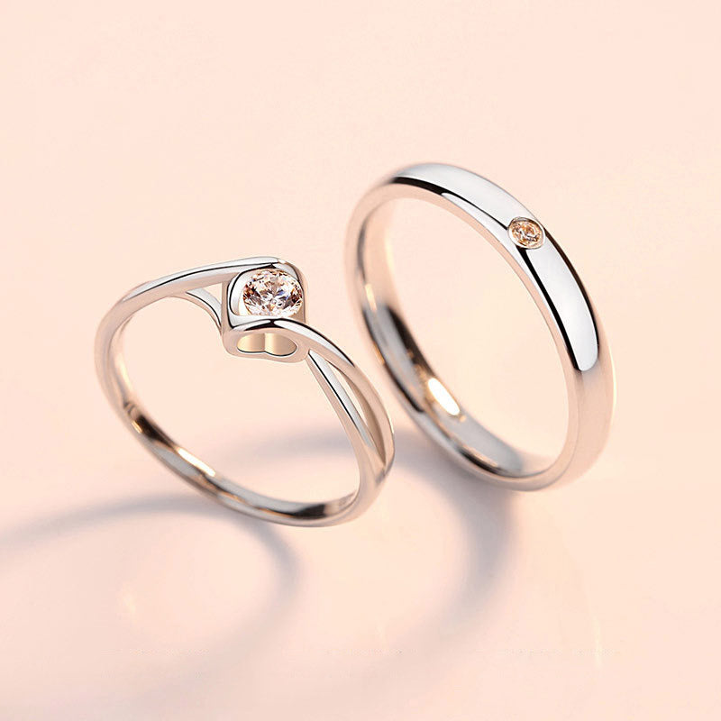 Stainless Steel Wedding Rings | Stainless Steel Solitaire Rings - Cz Stone  Ring - Aliexpress