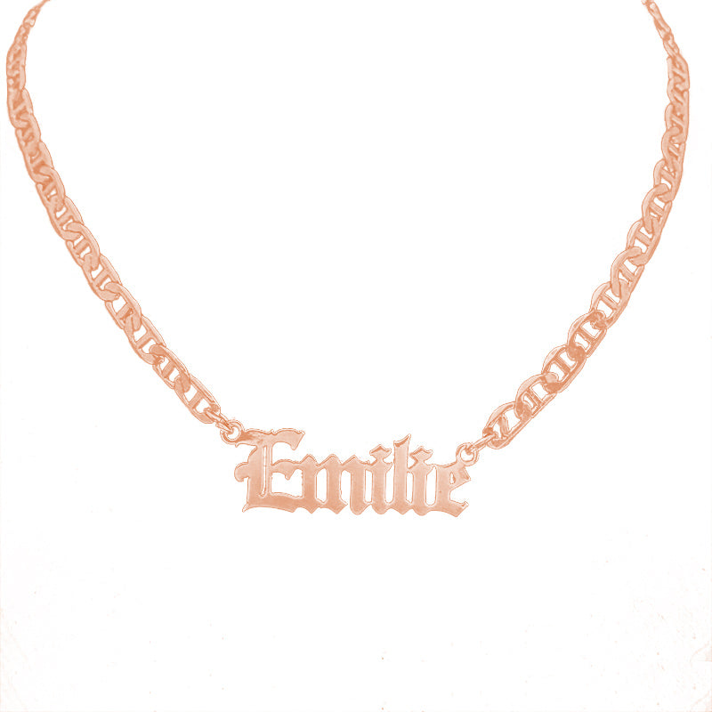 Customized Name Necklace DIY Alphabet Name Necklace Collarbone Chain