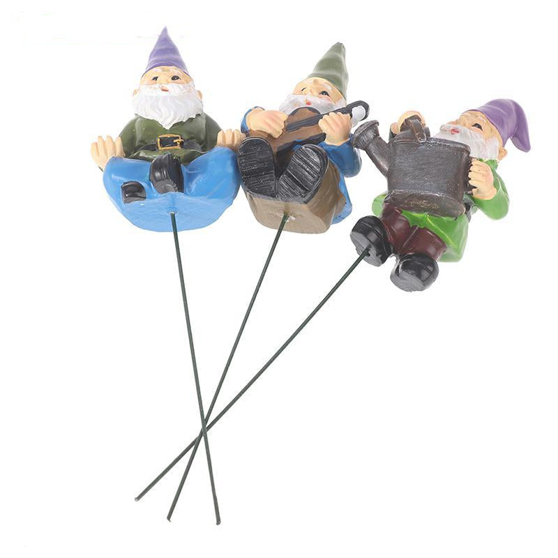 Cute Gnome Set Of 5 Garden Lying Elf Pot Decoration Art