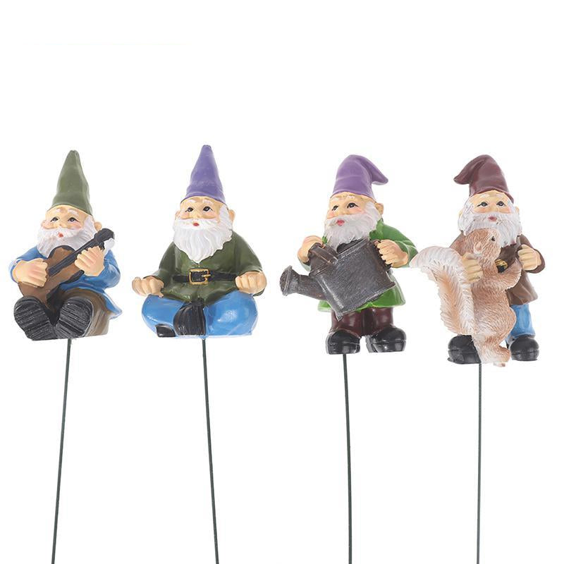 Cute Gnome Set Of 5 Garden Lying Elf Pot Decoration Art