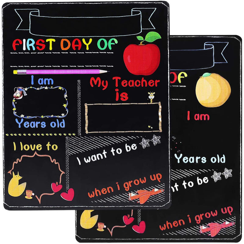 Chalkboard First Day of School Back to School Sign for Boys & Girls