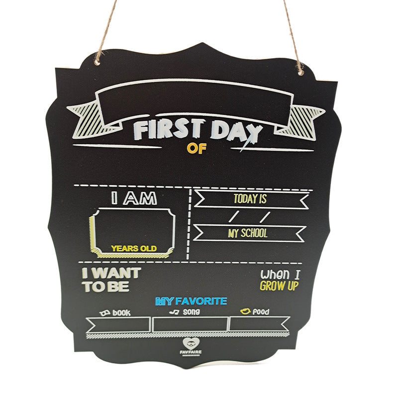 Children's First Day of School Board First Day of Chalkboard DIY Sign