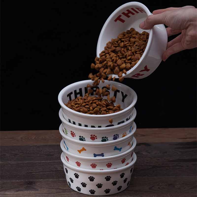 Dog Bowls Ceramic Anti-spill Pet Food & Drinking Bowl