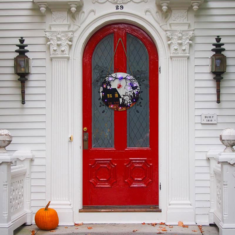 Door Signs For Home Halloween Lighted Wooden Hanging