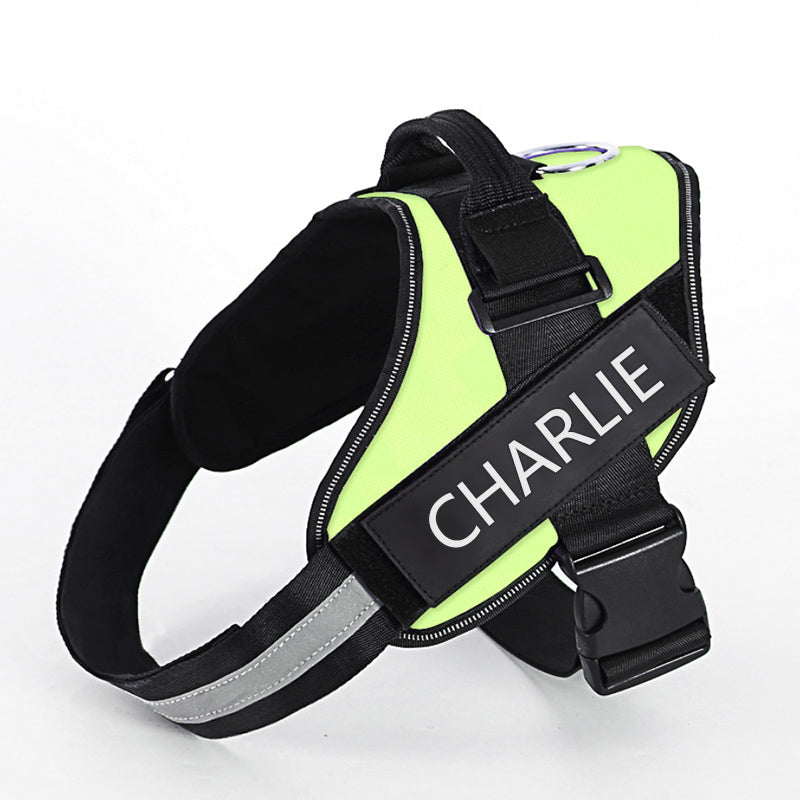 Custom Name Adjustable Dog Vest with Name Personalized Breast Strap Chest Sleeve