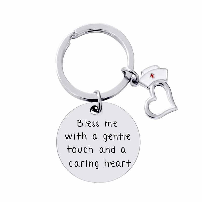 Engraved Key Ring Doctor & Nurse Stainless Steel Keychain