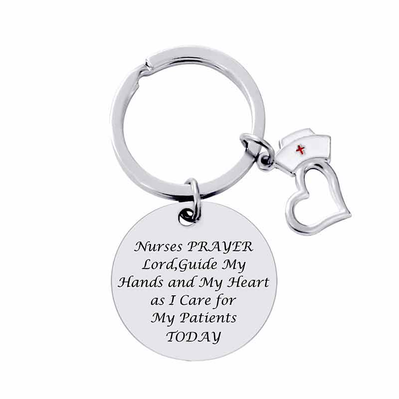 Engraved Key Ring Doctor & Nurse Stainless Steel Keychain