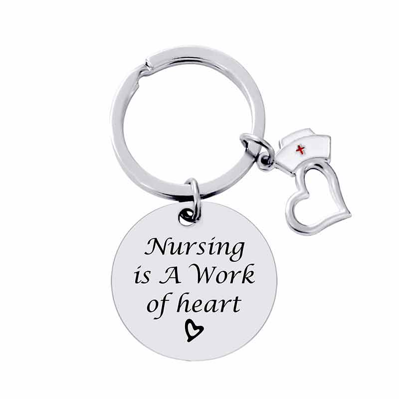 Engraved Key Ring Doctor & Nurse Stainless Steel Keychain