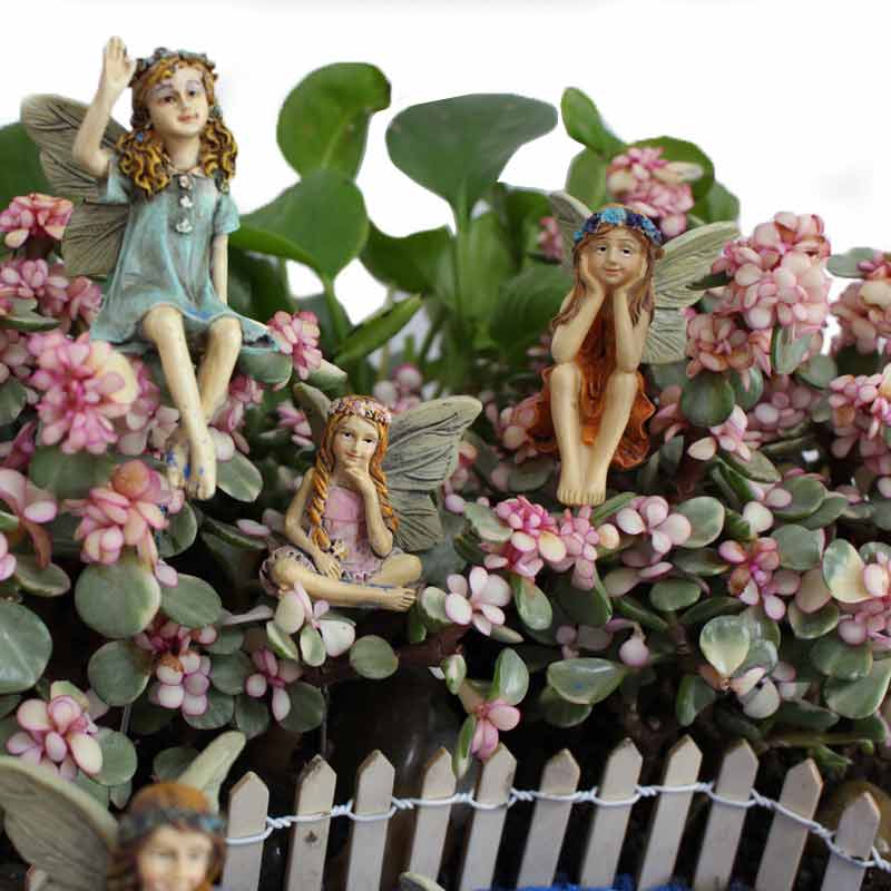 Garden Fairy 6 Pieces Balcony Resin Decorations Landscape