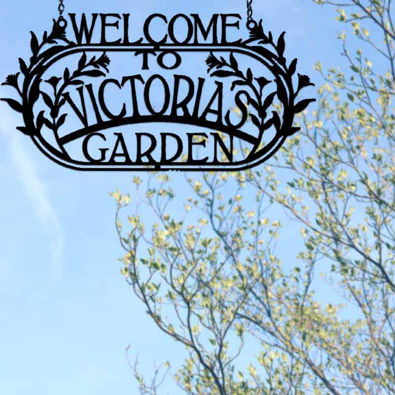 Garden Welcome Sign Customizable Yard Name Signs