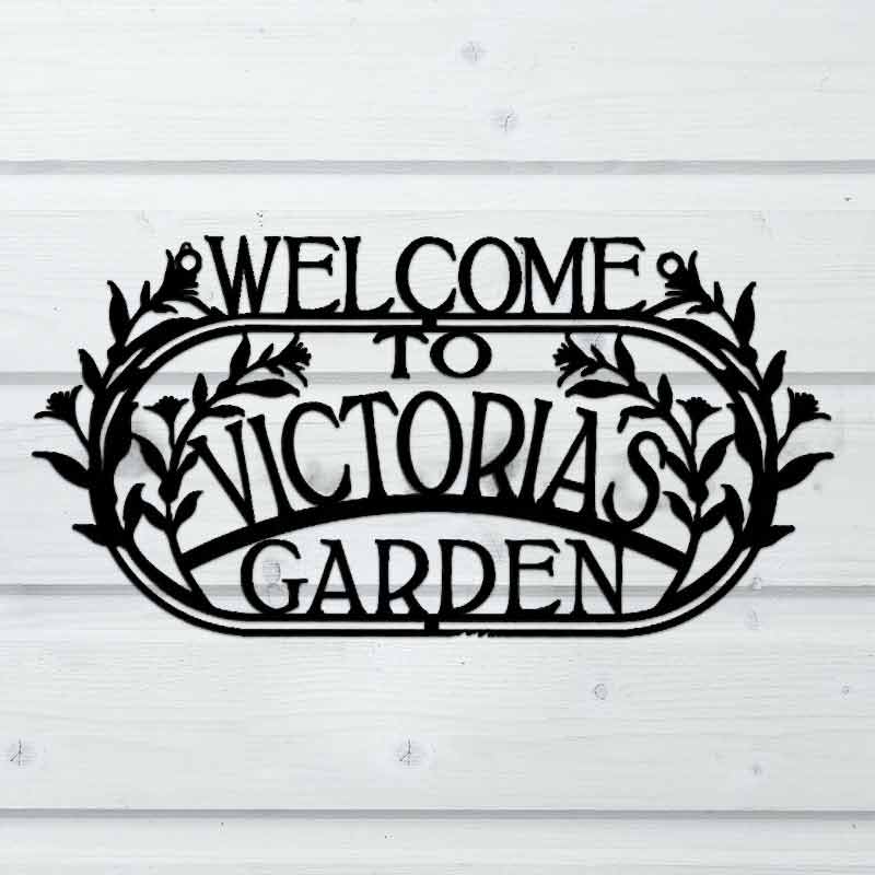 Garden Welcome Sign Customizable Yard Name Signs