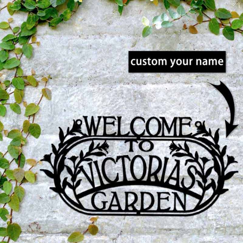 Garden Welcome Sign Customizable Yard Name Signs