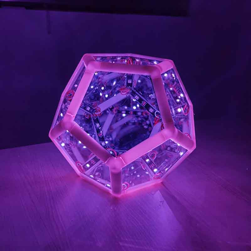 Geometry Lights Infinite Dodecahedron Color Art Light