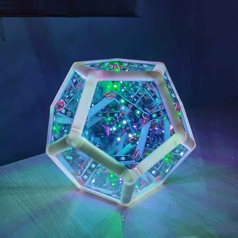 Geometry Lights Infinite Dodecahedron Color Art Light