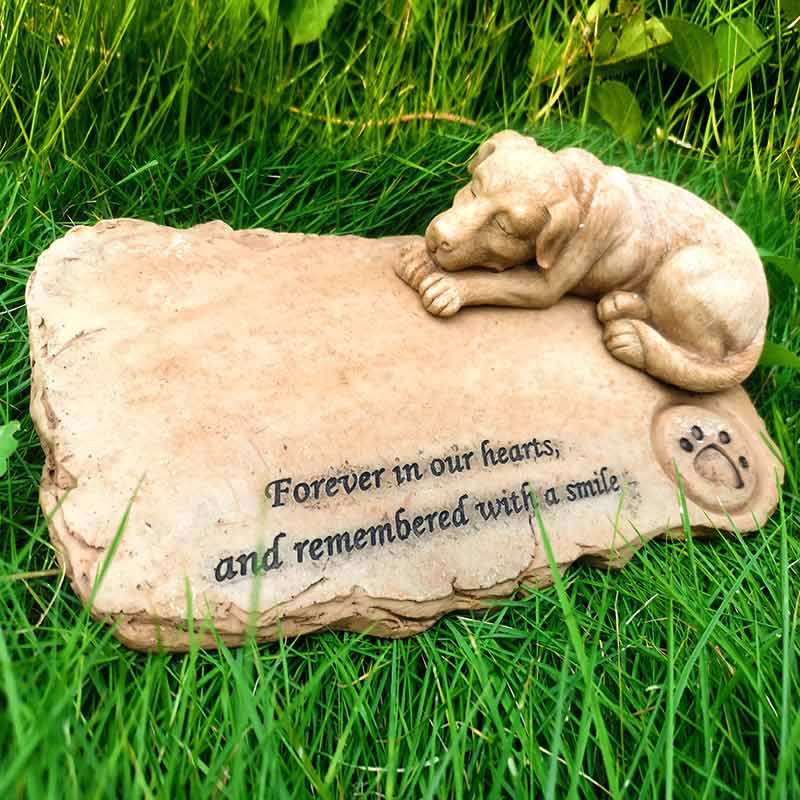 Grave Markers Custom Memorial Stone With A Sleeping Dog