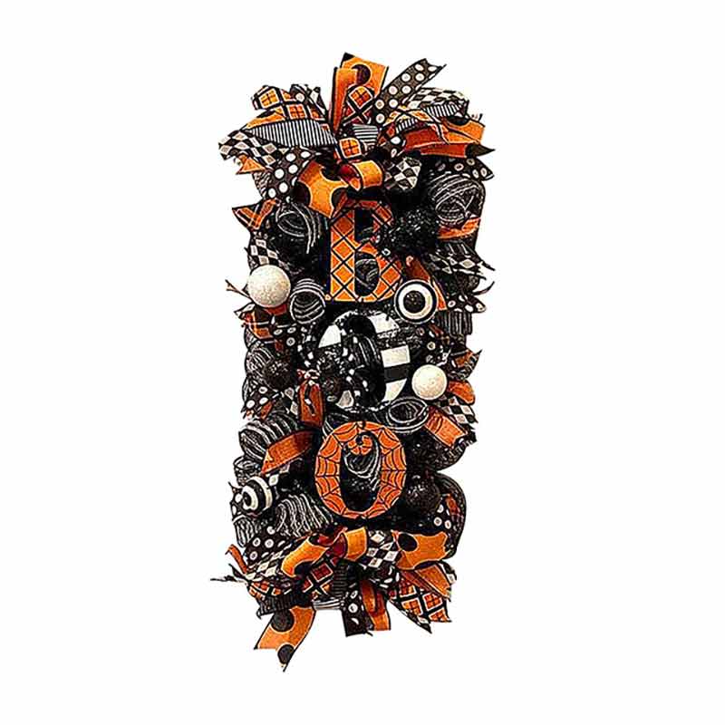 Halloween Door Wreath Boo Swag Front Door Wreath