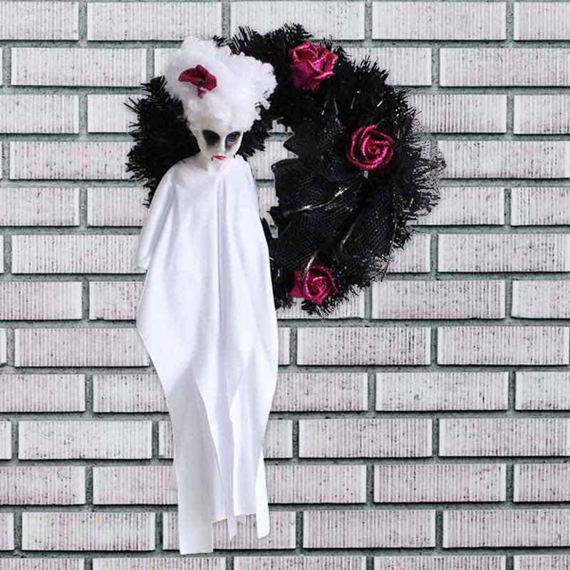 Halloween Garland Ghost Bride Gothic Hanging Wreaths