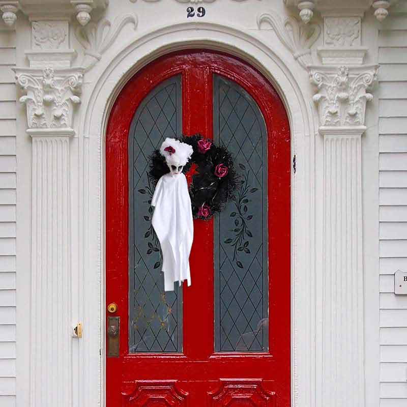 Halloween Garland Ghost Bride Gothic Hanging Wreaths