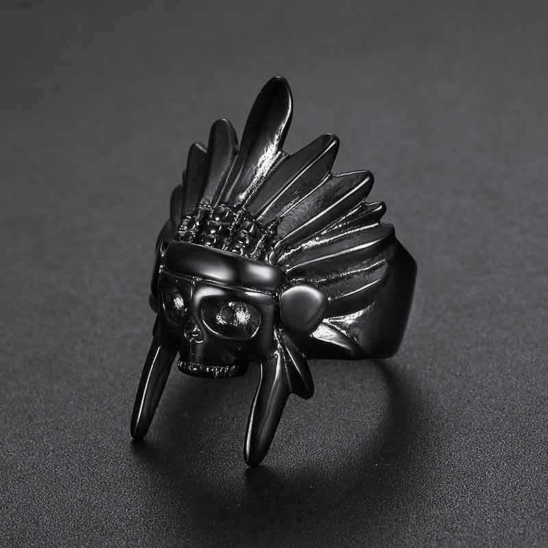 Indian Chief Ring Native Headdress Ring Tribal Amulet Ring