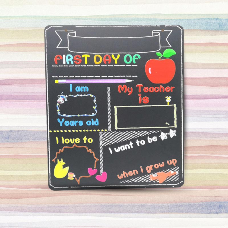 Chalkboard First Day of School Back to School Sign for Boys & Girls