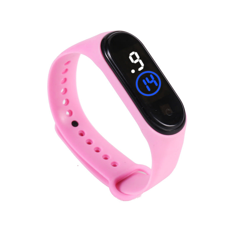 Kids Watch Solid Color Eco-Friendly LED Watch Sport Digital Touch Screen Teenage Students Watch
