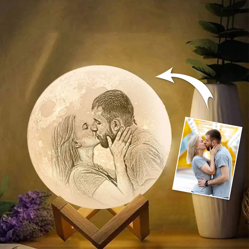 Custom Photo 3D Printing Night Light Moon Lamp Personalized Gift