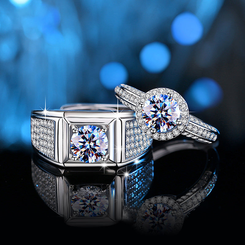 Custom Engagement Rings Personalized Moissanite Rings Diamond Matching Ring