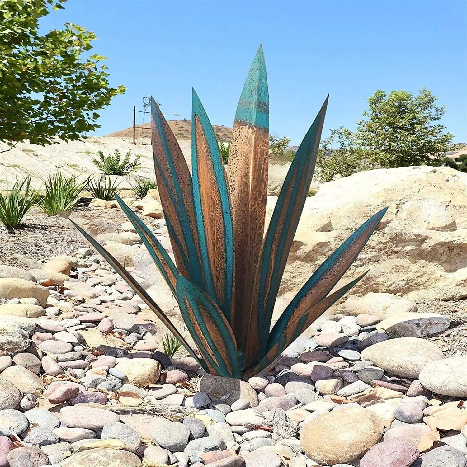 Metal Agave Yard Art Lawn Ornaments Tequila Statue
