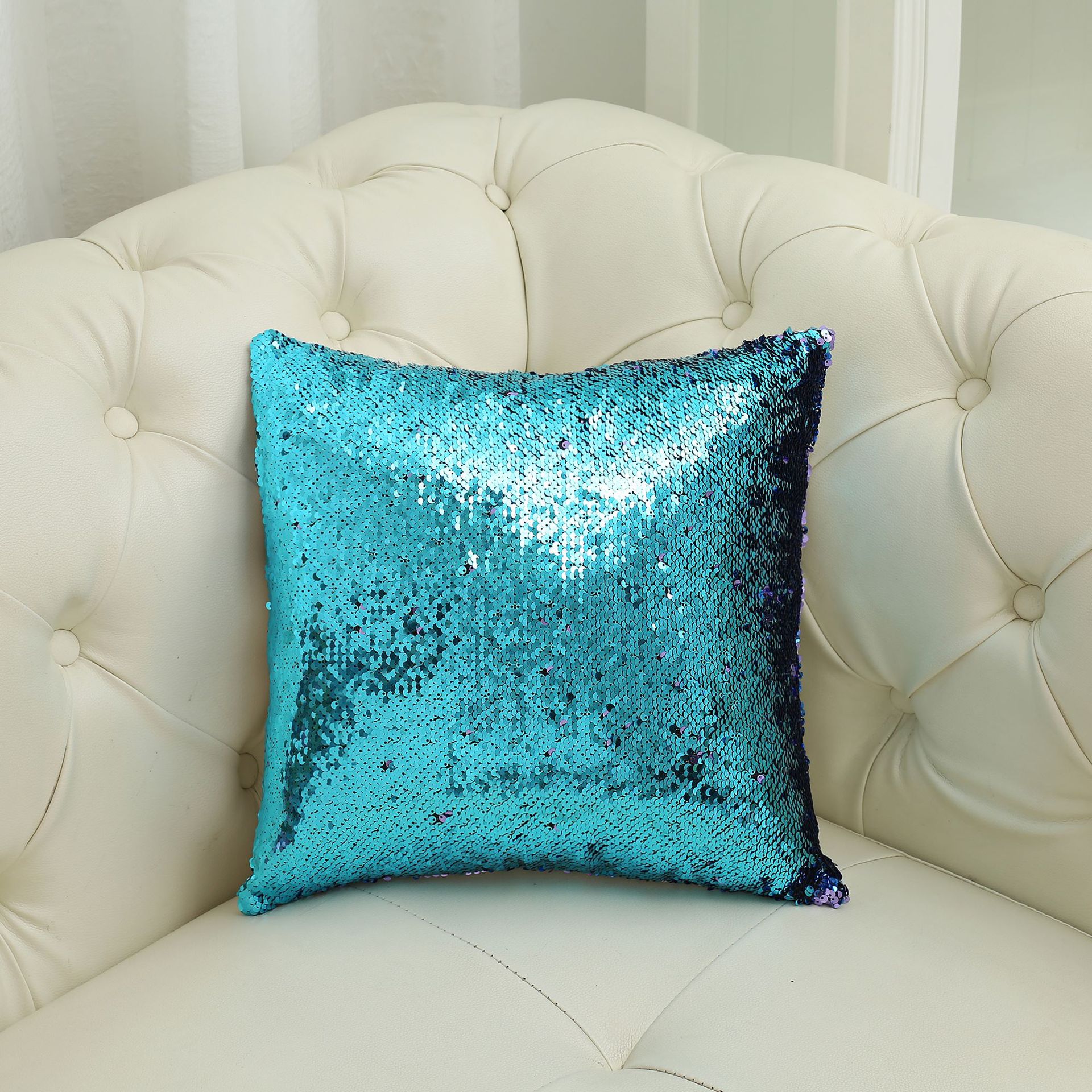 Custom Photo Magical Sequins Pillowcase Shinny Sequins Personalized Gift Throw Pillow Case