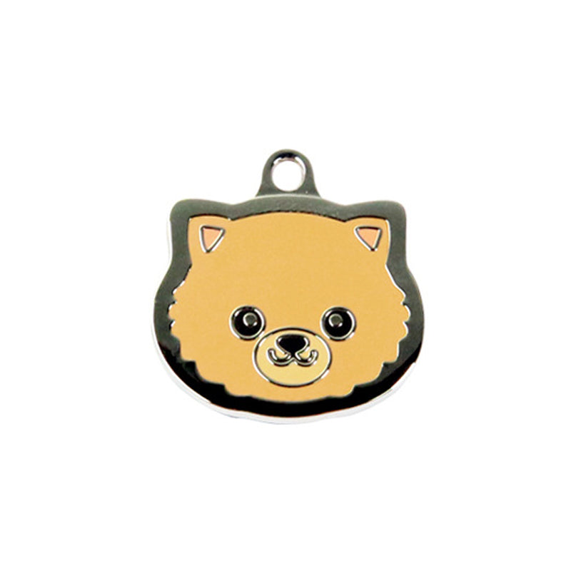 Custom Cartoon Pomeranian Dog Tag Personalized Name Tag for Pet Pomeranian