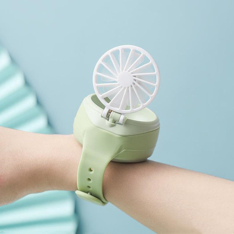 Personal Fan Watch Pop-up Button Rechargeable Wrist Fan