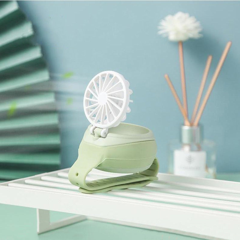 Personal Fan Watch Pop-up Button Rechargeable Wrist Fan