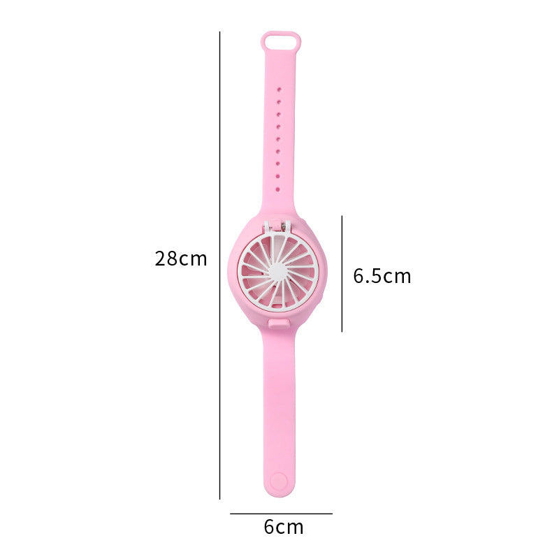 Personal Fan Watch Pop-up Button Rechargeable Wrist Fan