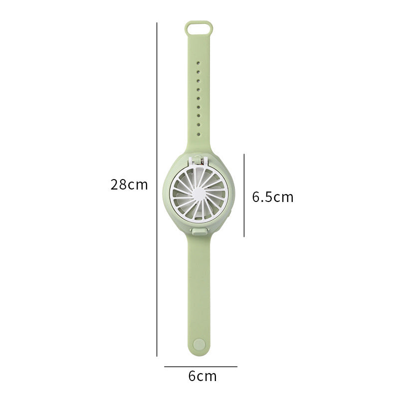 Personal Fan Watch Pop-up Button Rechargeable Wrist Fan